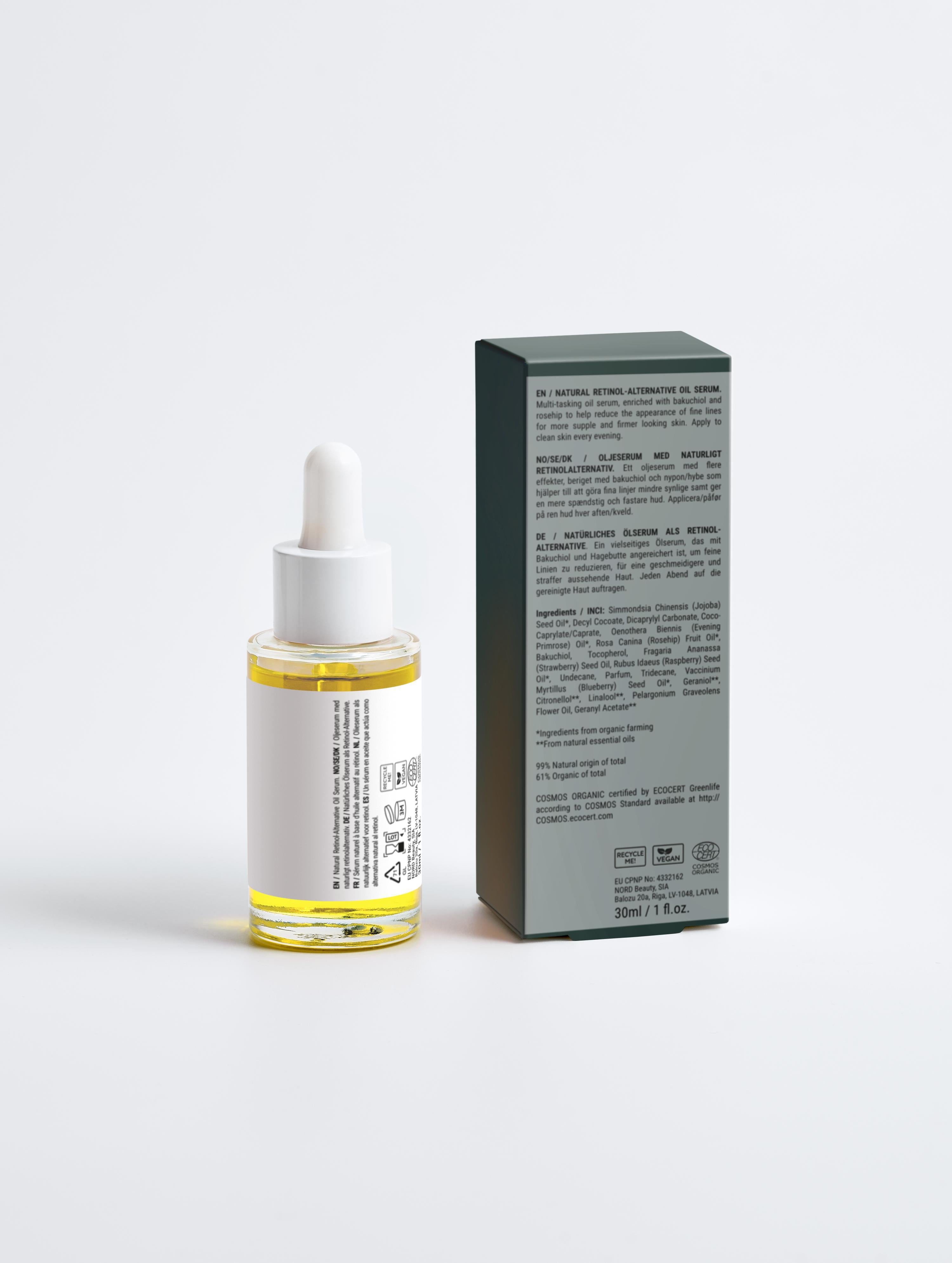 Sérum de óleo alternativo natural com retinol